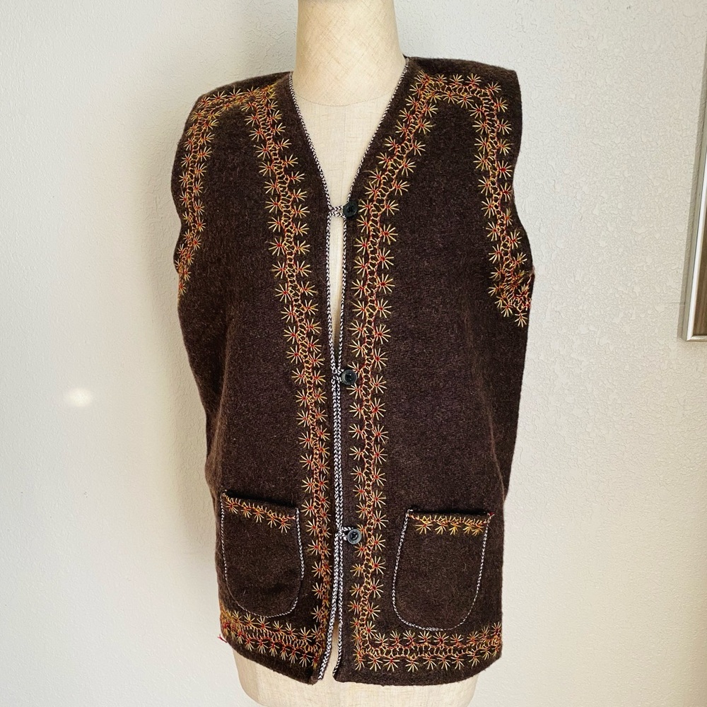 Handmade Wool Vest 70s Cottagecore